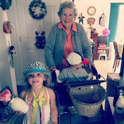 Emmy & Ryder Sanborn and her great-grandmother Millie Sanborn.